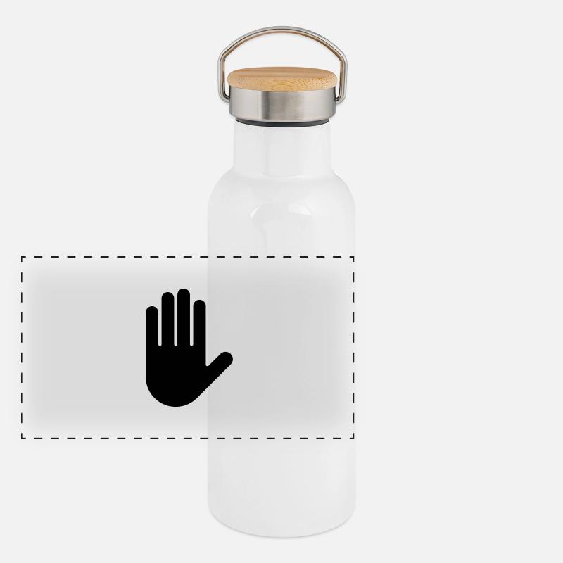 Hand Panorama Thermosflasche mit Bambusdeckel