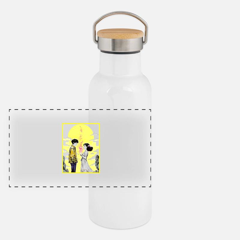 loving pair Panoramic Thermal Bottle with Bamboo Lid