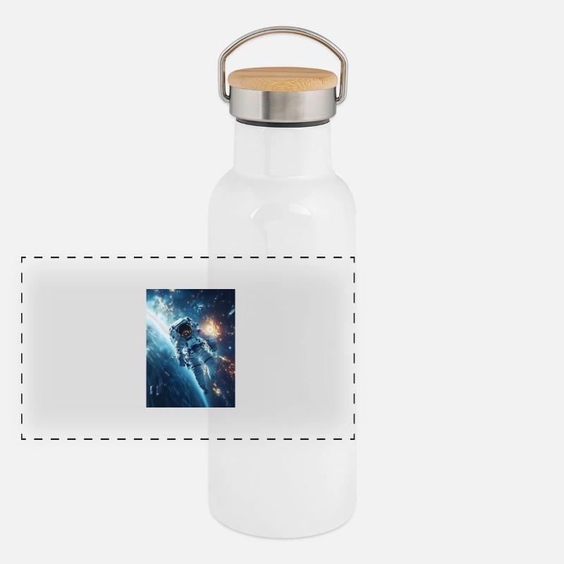 Lost in Space 1 5 Panorama Thermosflasche mit Bambusdeckel