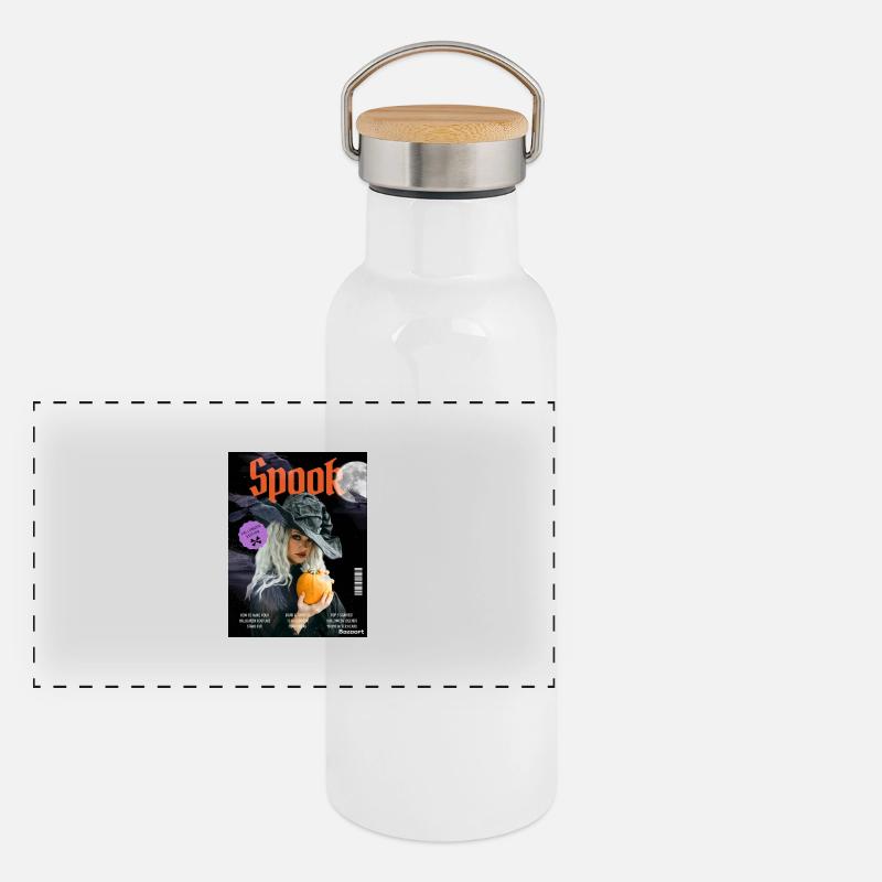 Couverture de magazine SPOOK Gourde isotherme avec bouchon en bambou