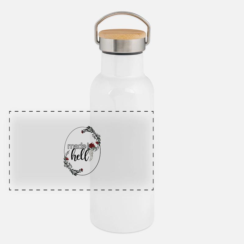 Made in bright Panoramic Thermal Bottle with Bamboo Lid