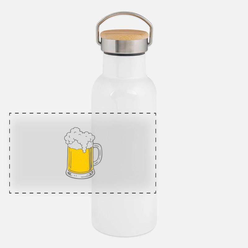 Bière Gourde isotherme avec bouchon en bambou