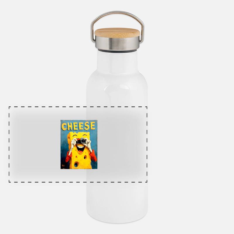 "Cheese" by van Gogh Panorama Thermosflasche mit Bambusdeckel