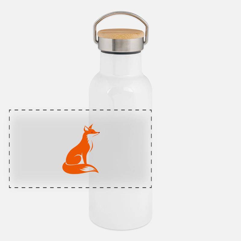 Fox Panoramic Thermal Bottle with Bamboo Lid