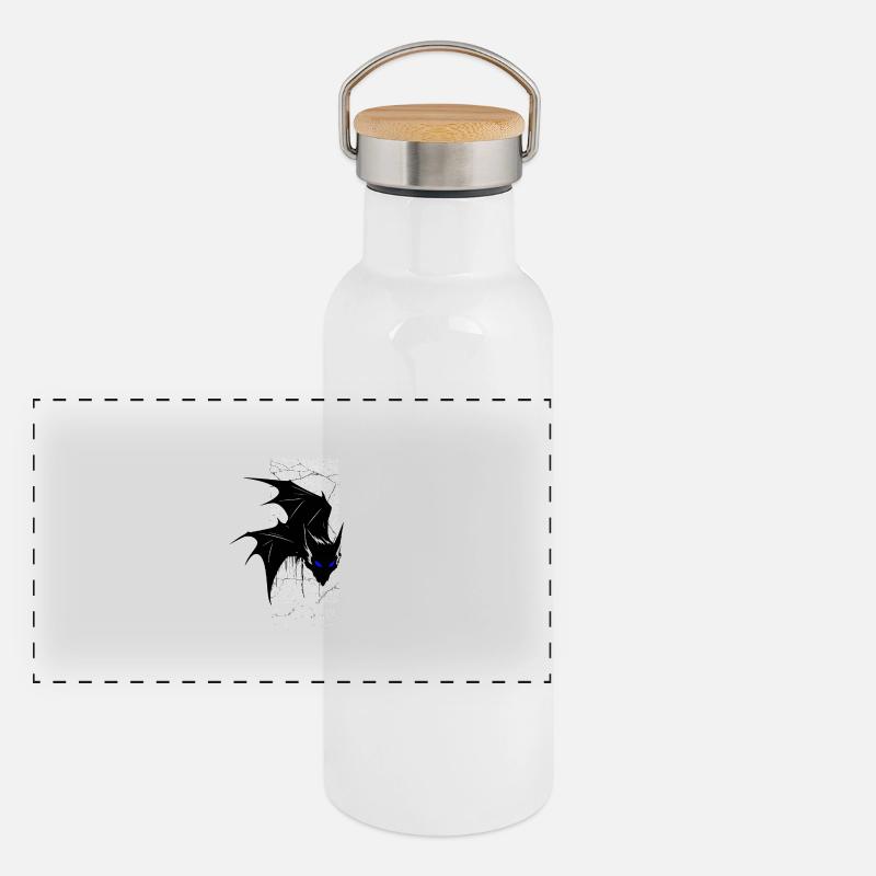 Nightmare Bat – Horreur gothique Vampire Creature Art Gourde isotherme avec bouchon en bambou