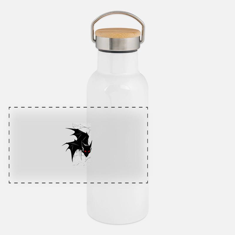 Nightmare Bat – Horreur gothique Vampire Creature Art Gourde isotherme avec bouchon en bambou