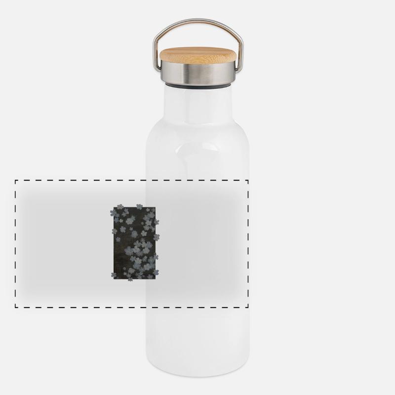 Forget-me-not Panoramic Thermal Bottle with Bamboo Lid