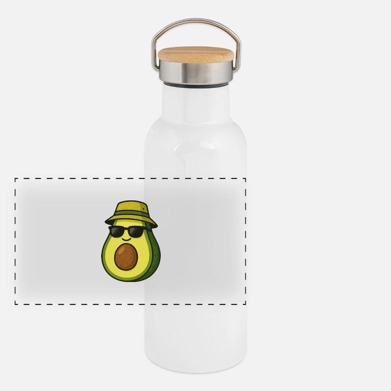 avocado Panorama Thermosflasche mit Bambusdeckel