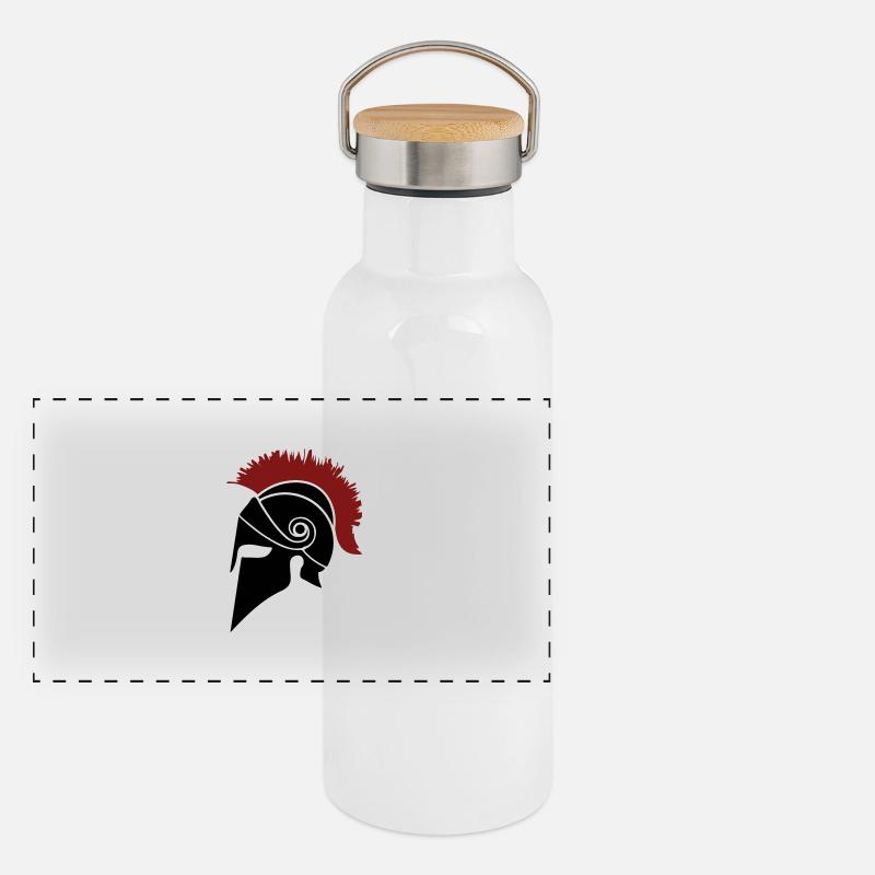 Guerrier de Sparte Gourde isotherme avec bouchon en bambou