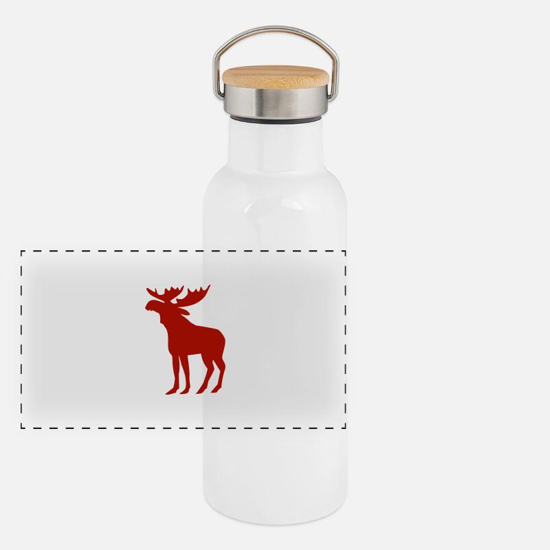 wapiti Gourde isotherme avec bouchon en bambou