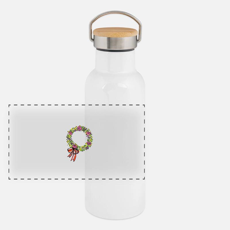 Réserver Kranzl rose Gourde isotherme avec bouchon en bambou