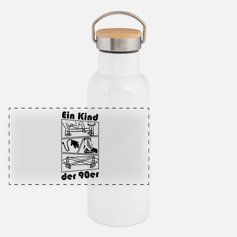 Ein Kind der 90er Panorama Thermosflasche mit Bambusdeckel