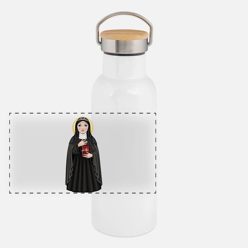Sainte Birgitta Gourde isotherme avec bouchon en bambou