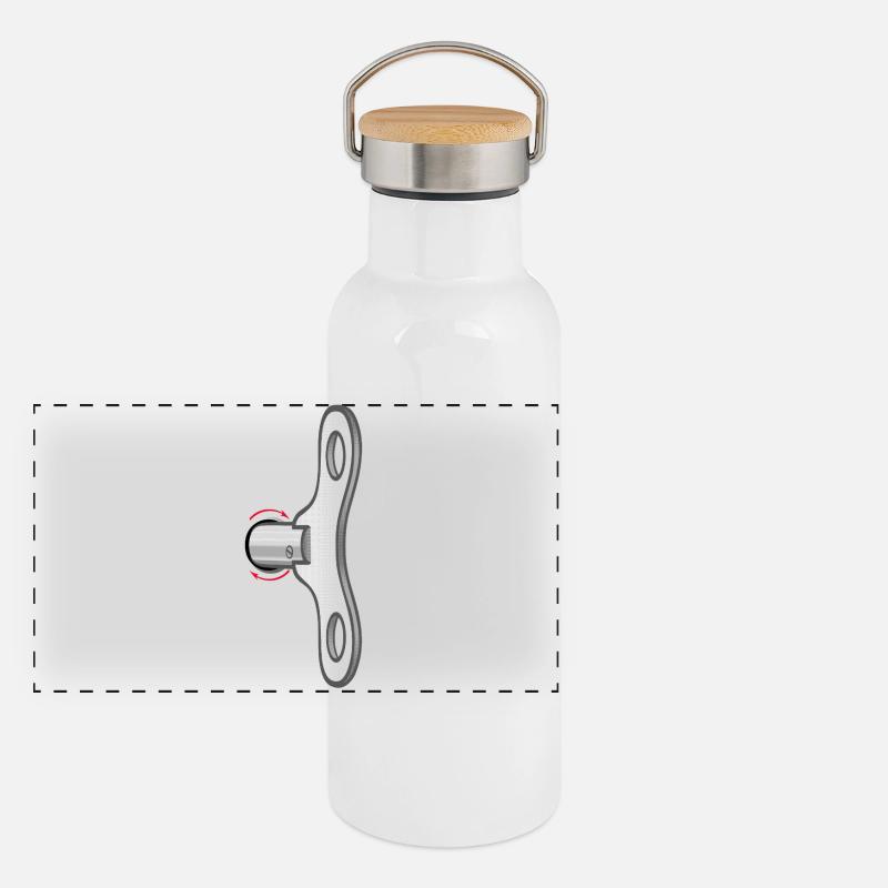 Wind me up Panoramic Thermal Bottle with Bamboo Lid