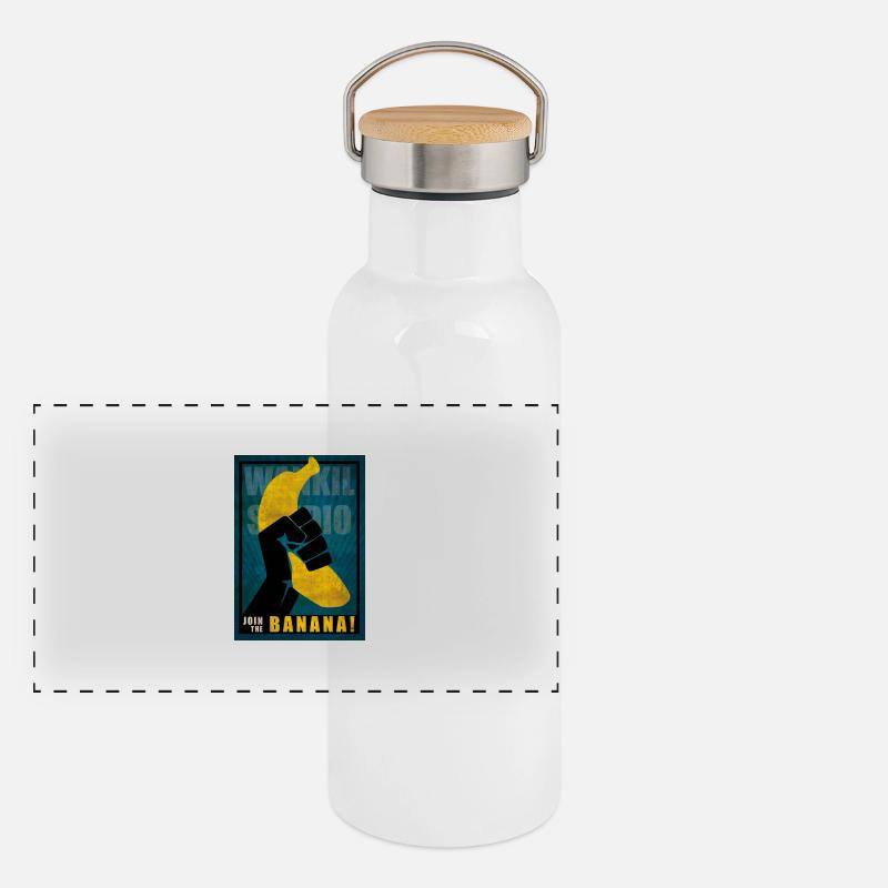 Banana Wankil Gourde isotherme avec bouchon en bambou