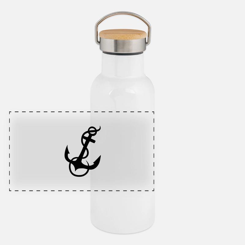 Panorama Thermosflasche mit Bambusdeckel