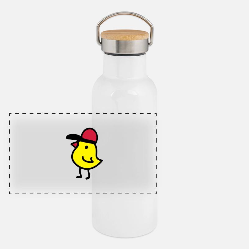 Poussins Cappy 3 Gourde isotherme avec bouchon en bambou