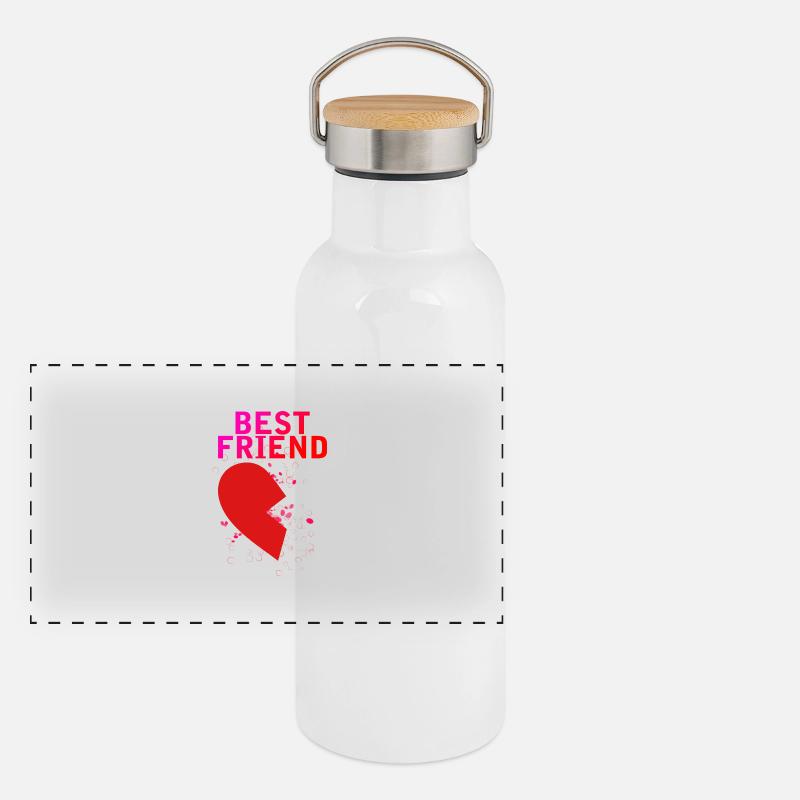 BF Heart (Gauche) Gourde isotherme avec bouchon en bambou