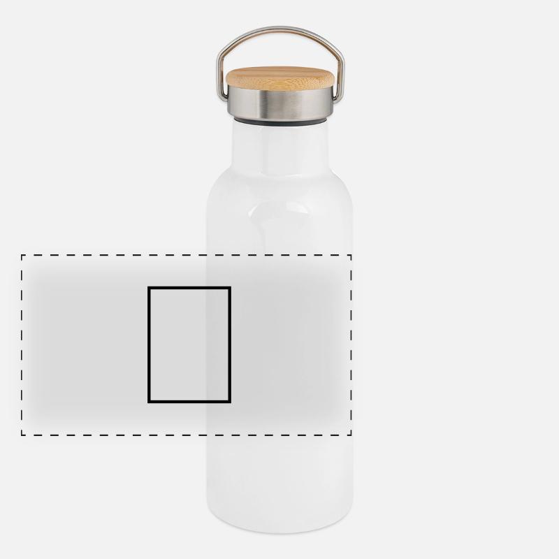Mathématiques - icône rectangle Gourde isotherme avec bouchon en bambou