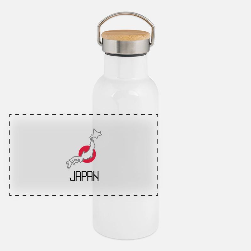 japan Gourde isotherme avec bouchon en bambou