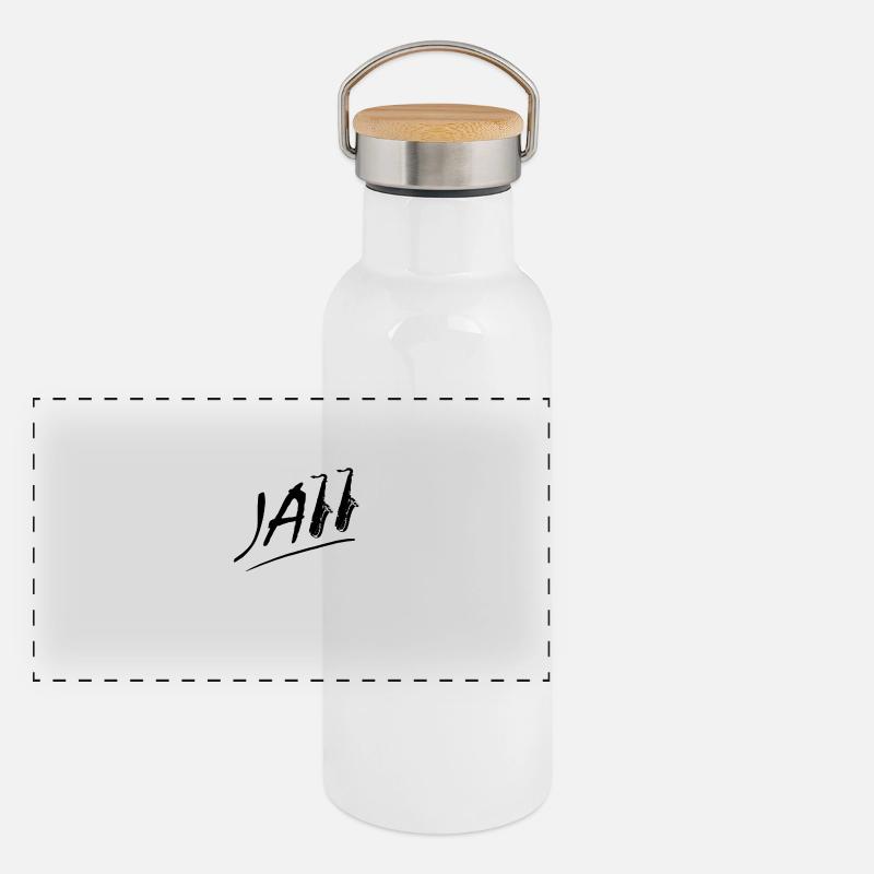 Panorama Thermosflasche mit Bambusdeckel