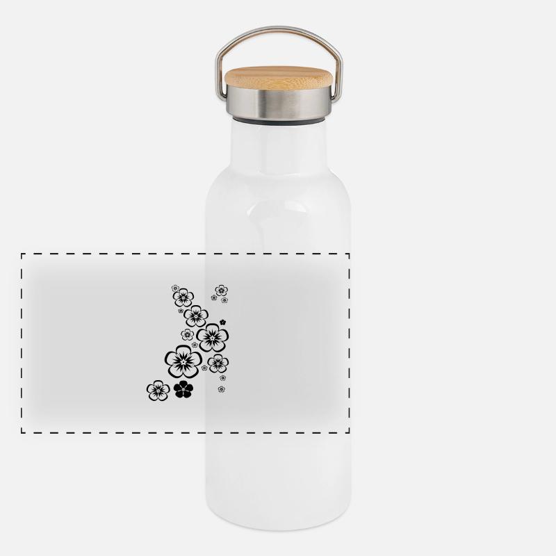 Panorama Thermosflasche mit Bambusdeckel