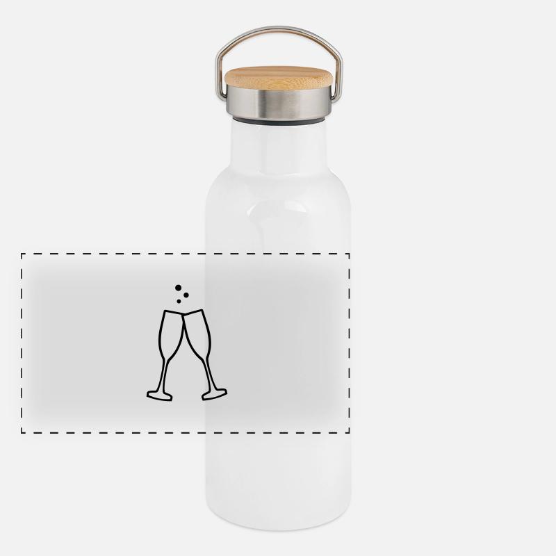Mousseux Gourde isotherme avec bouchon en bambou