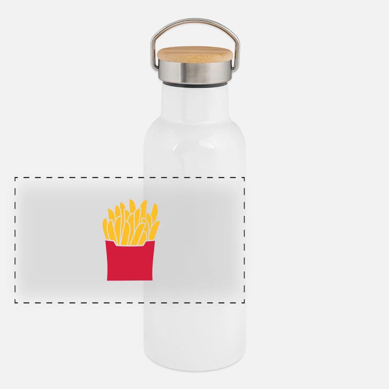 Pommes frites Gourde isotherme avec bouchon en bambou