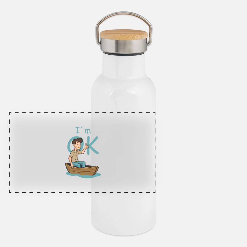 Marin Gourde isotherme avec bouchon en bambou