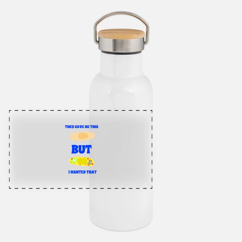 Klassisches Dressing oder Space Dressing Panorama Thermosflasche mit Bambusdeckel