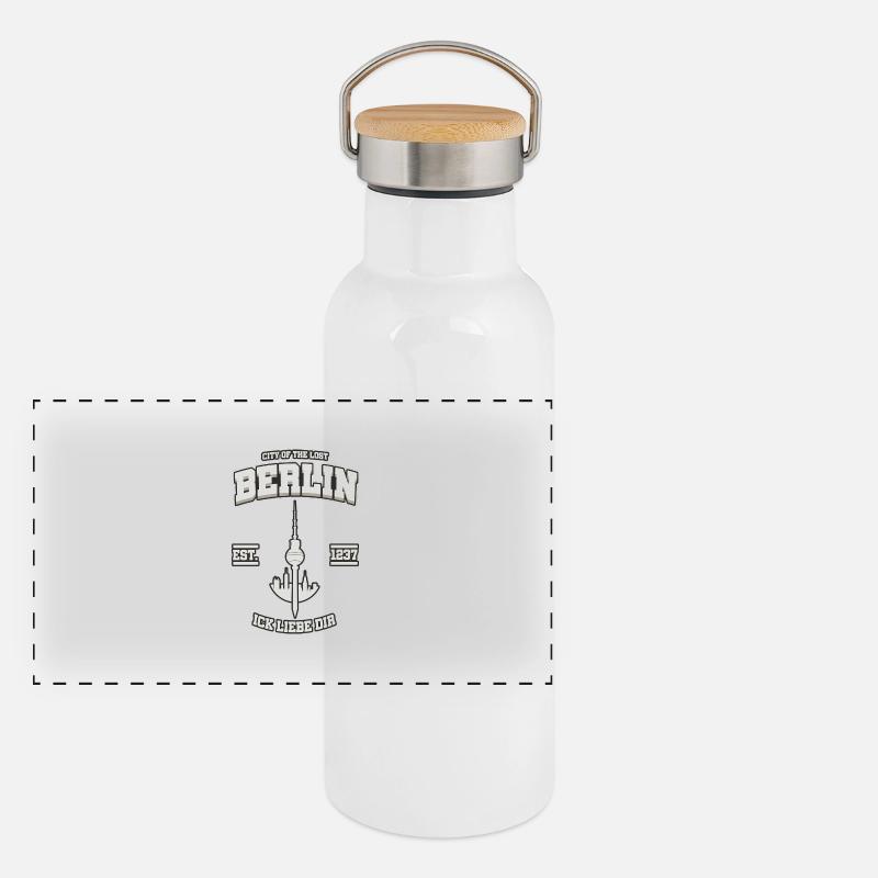 La Cité des Perdus Gourde isotherme avec bouchon en bambou