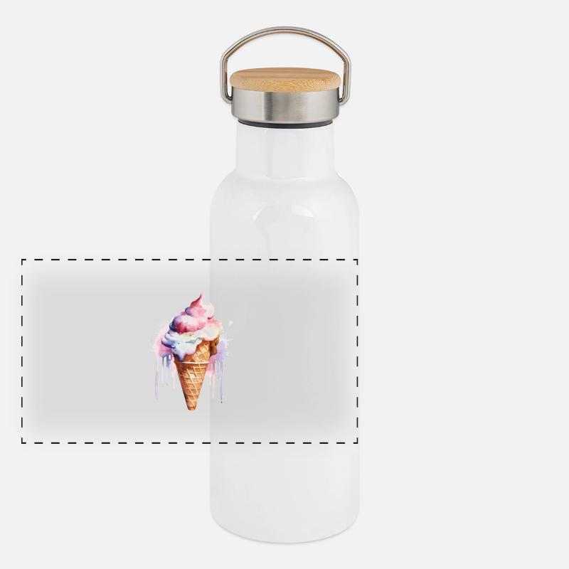 eiscreme Panorama Thermosflasche mit Bambusdeckel