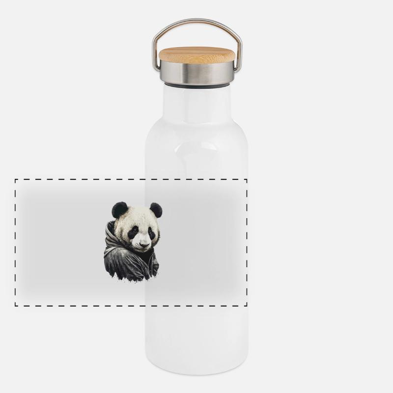 Sweat à capuche Panda Gourde isotherme avec bouchon en bambou