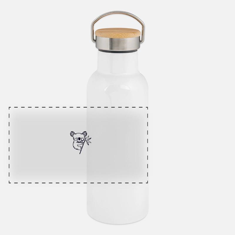 Koala Panorama Thermosflasche mit Bambusdeckel