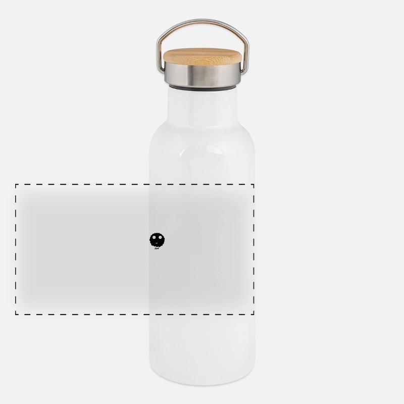 kleiner Fussel Panorama Thermosflasche mit Bambusdeckel
