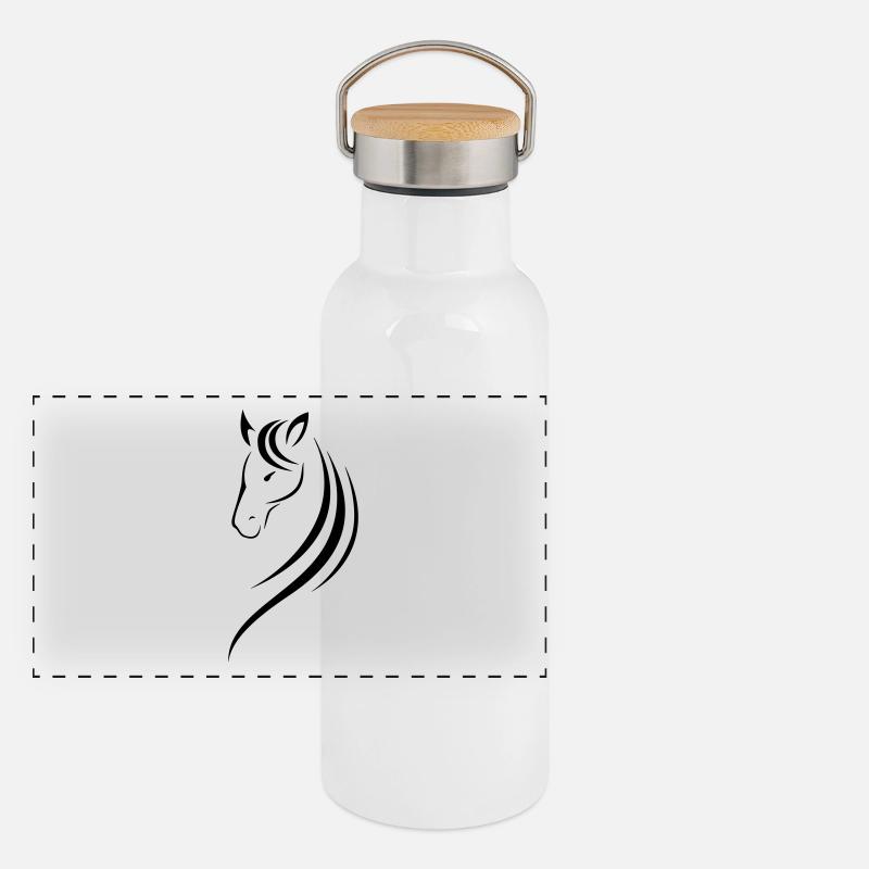 HORSE'S HEAD Panoramic Thermal Bottle with Bamboo Lid