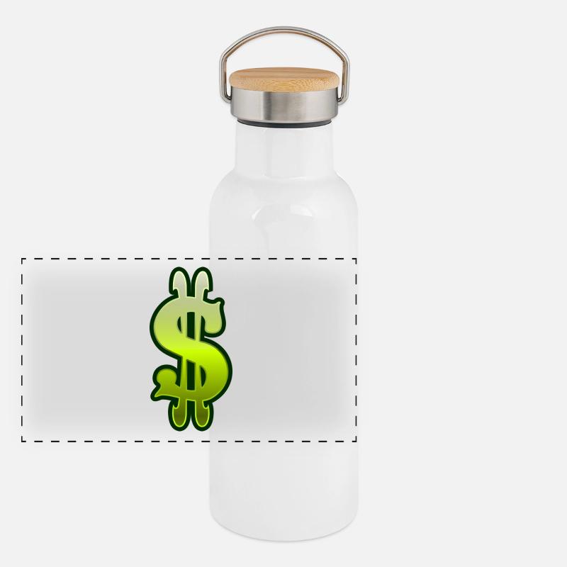 dollar Gourde isotherme avec bouchon en bambou