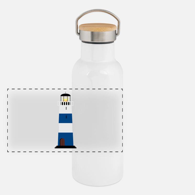phare Gourde isotherme avec bouchon en bambou