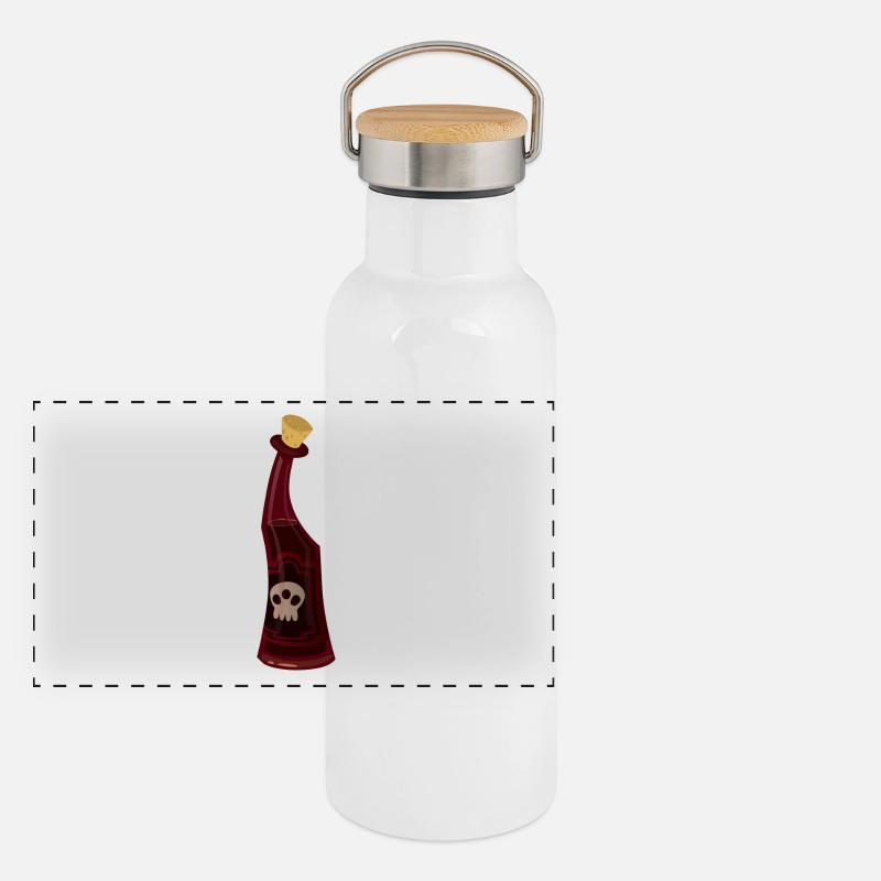 Flasche mit Gift Panorama Thermosflasche mit Bambusdeckel