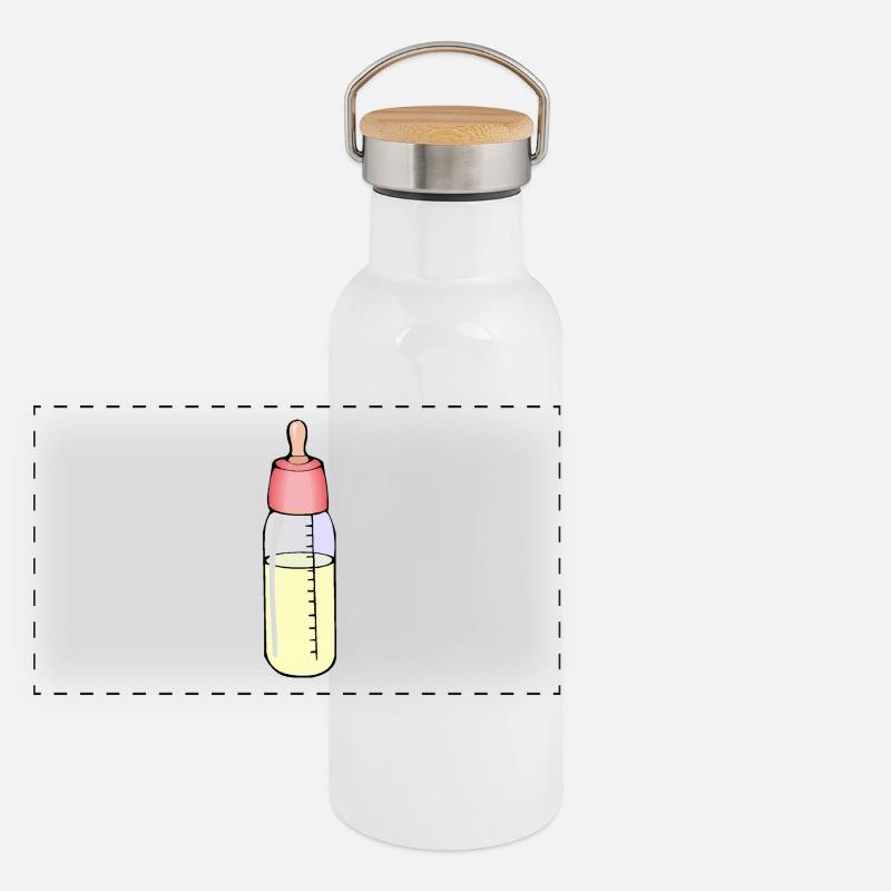 biberon Gourde isotherme avec bouchon en bambou
