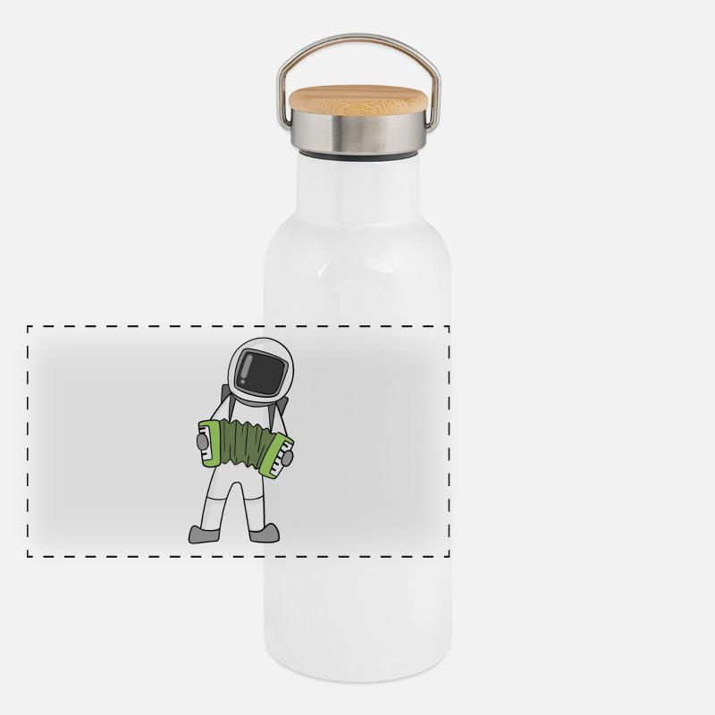Astronaut Panoramic Thermal Bottle with Bamboo Lid
