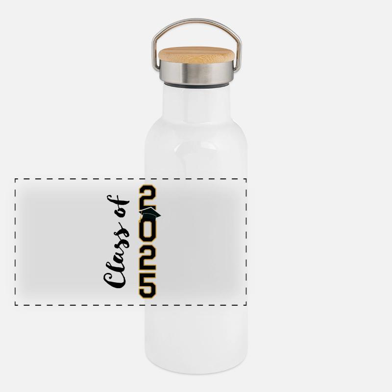 Classe de 2025 Gourde isotherme avec bouchon en bambou