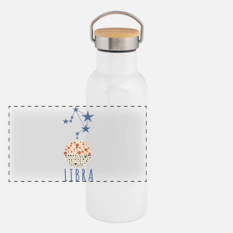 The constellation of Libra Panoramic Thermal Bottle with Bamboo Lid