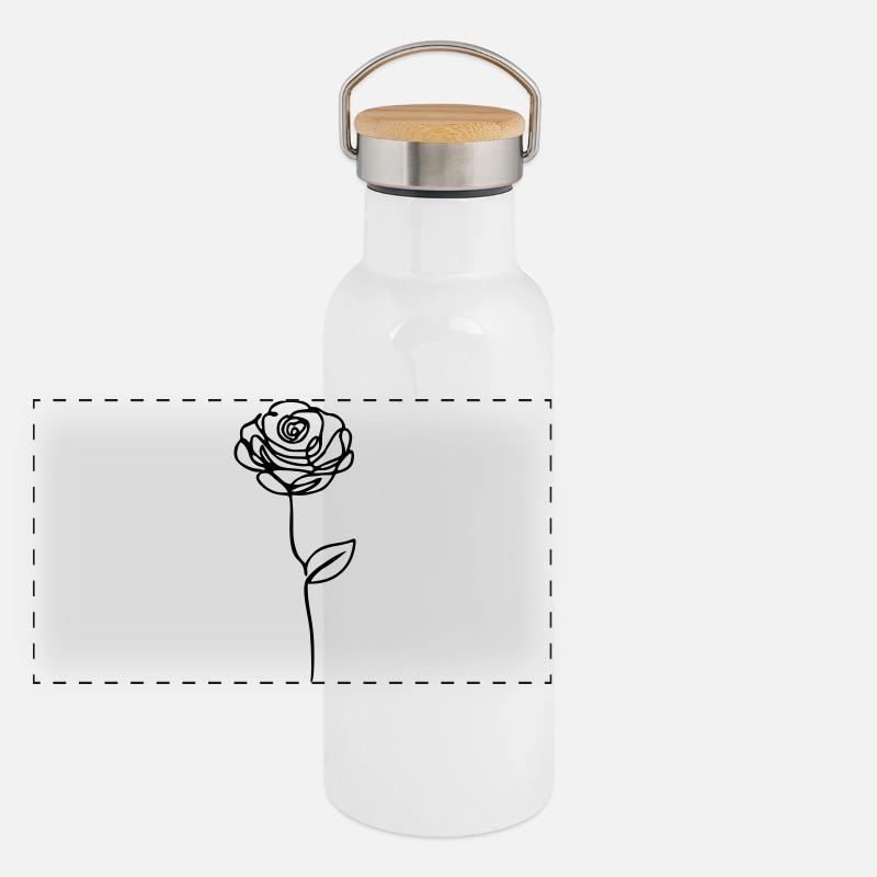 rose Panoramic Thermal Bottle with Bamboo Lid
