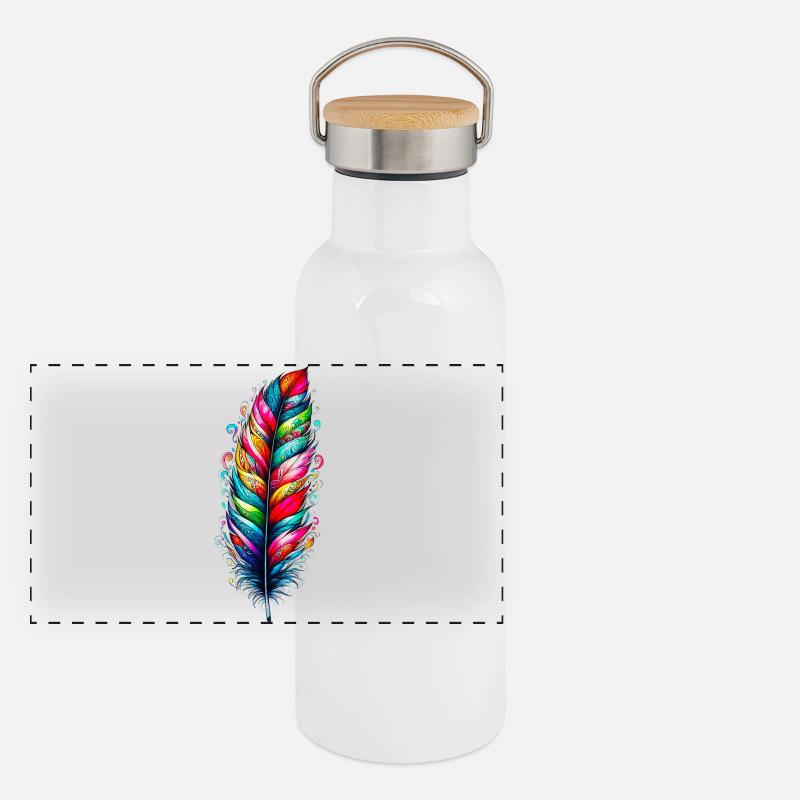 Plume Gourde isotherme avec bouchon en bambou