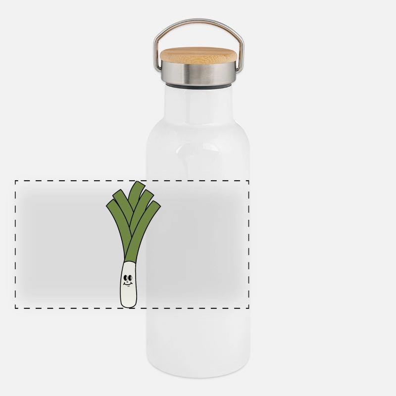 Poireau Gourde isotherme avec bouchon en bambou