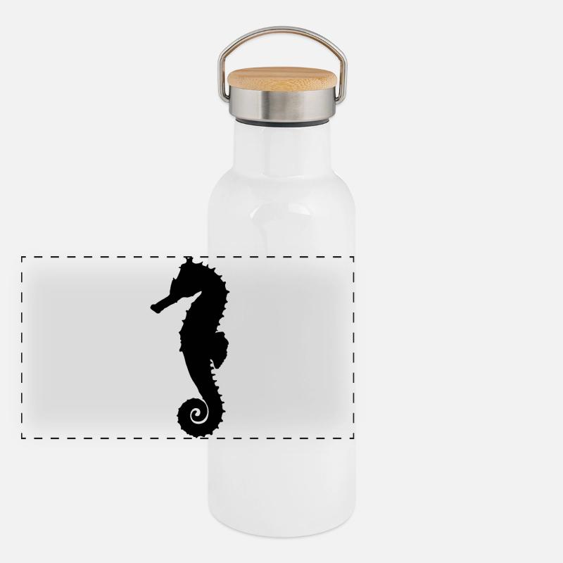 Panorama Thermosflasche mit Bambusdeckel