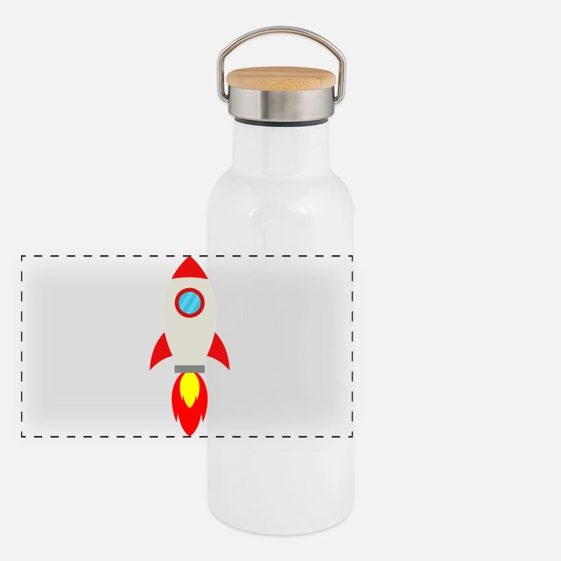 Rocket space Panoramic Thermal Bottle with Bamboo Lid