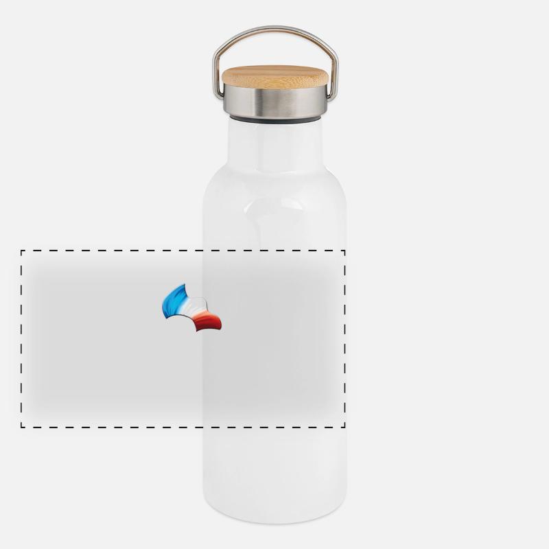 coq Gourde isotherme avec bouchon en bambou