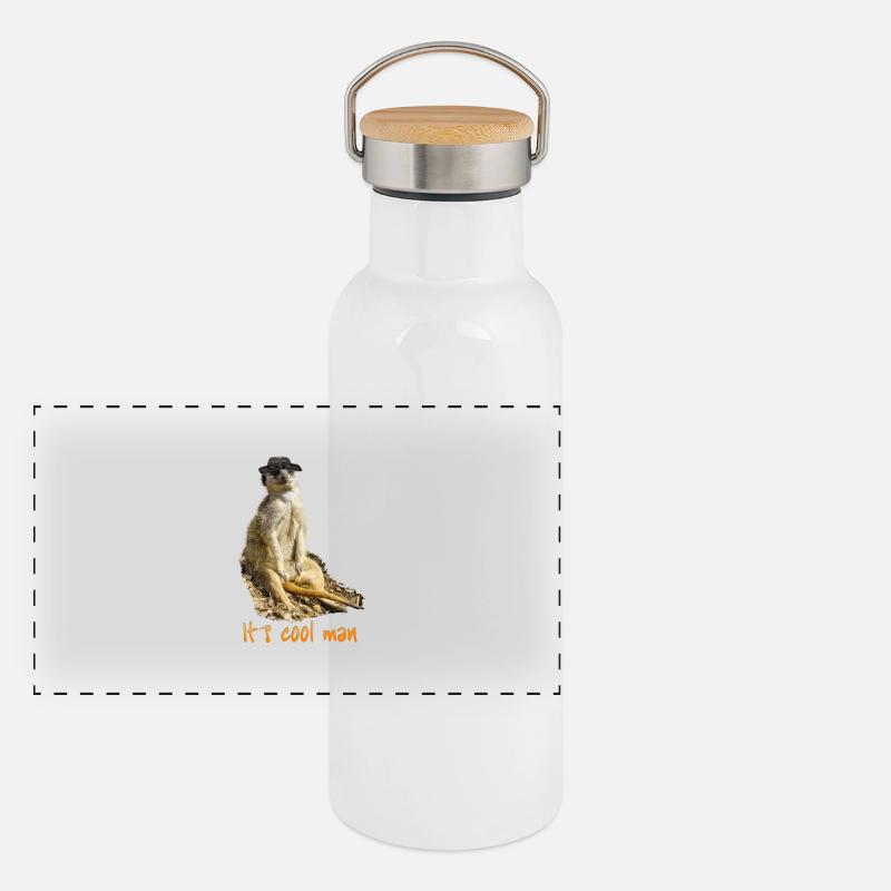 It´s cool man Panorama Thermosflasche mit Bambusdeckel